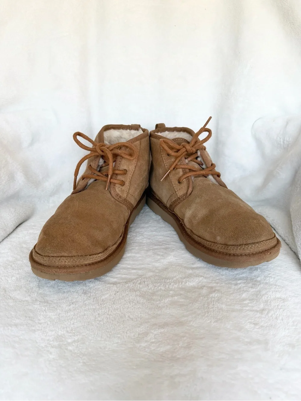 UGG Winter Snow Boots Youth 6 Neumel II Amber Brown Suede Sheepskin 1017320K